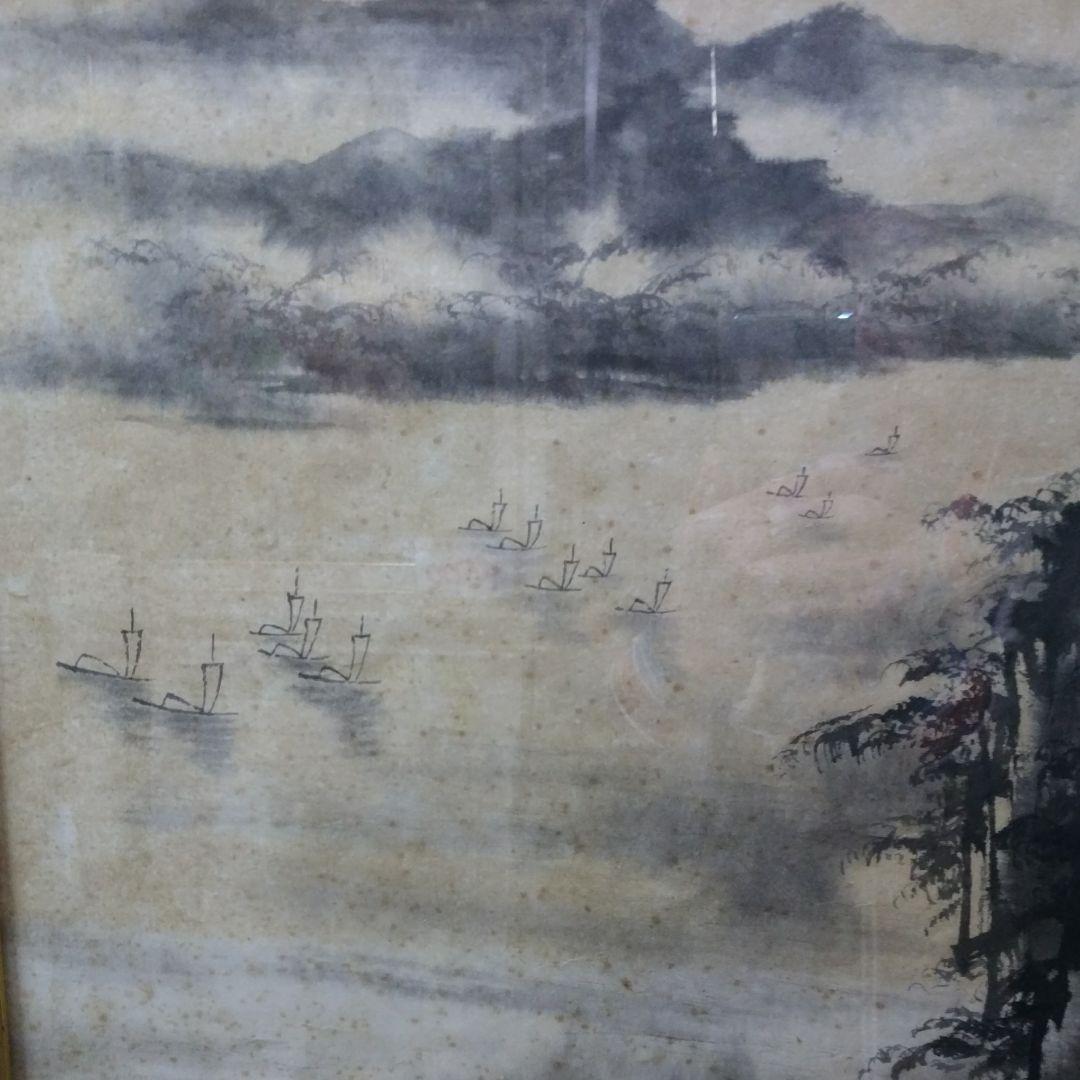 ★2 水墨画、直筆　ド迫力、作家落款あり。