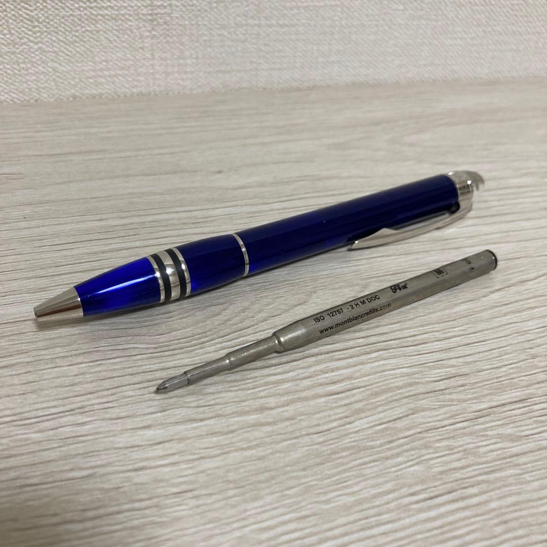 値下【希少】モンブラン スターウォーカー　ボールペン クールブルー　ツイスト式