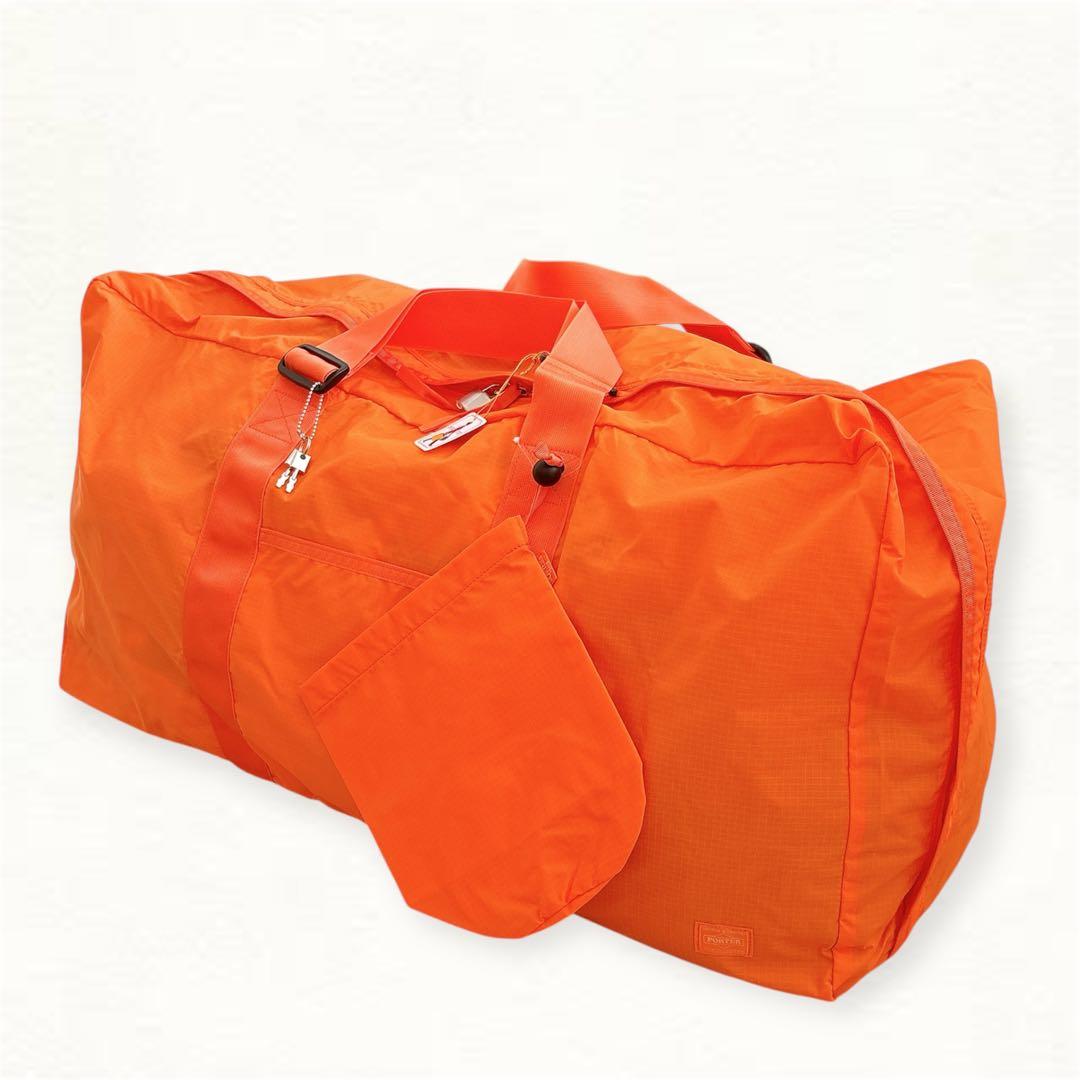 【新品】PORTER TRIP ボストンバッグ大容量 南京錠付き オレンジ 廃盤