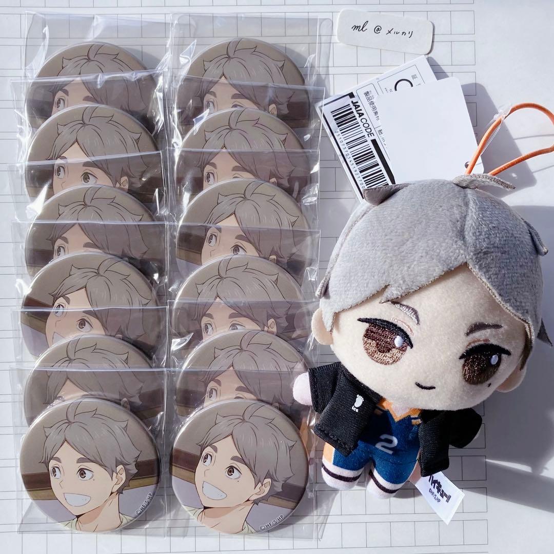 ハイキュー 菅原孝支 決戦前夜 缶バッジ ぬいぐるみ