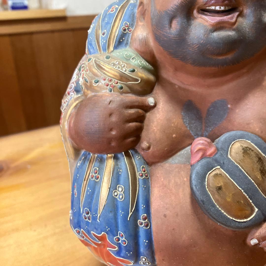 アンティーク　布袋尊 置物　九谷焼 縁起物　七福神