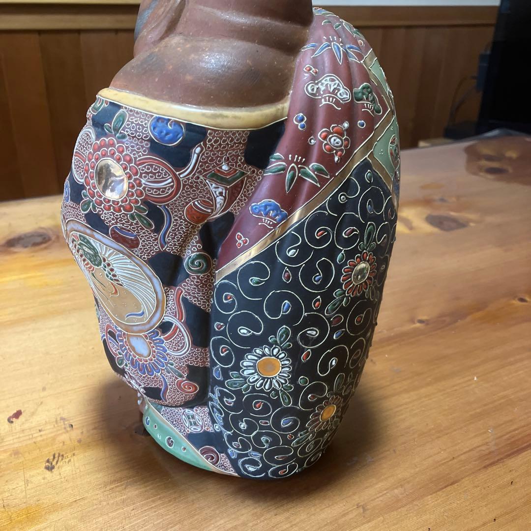 アンティーク　布袋尊 置物　九谷焼 縁起物　七福神