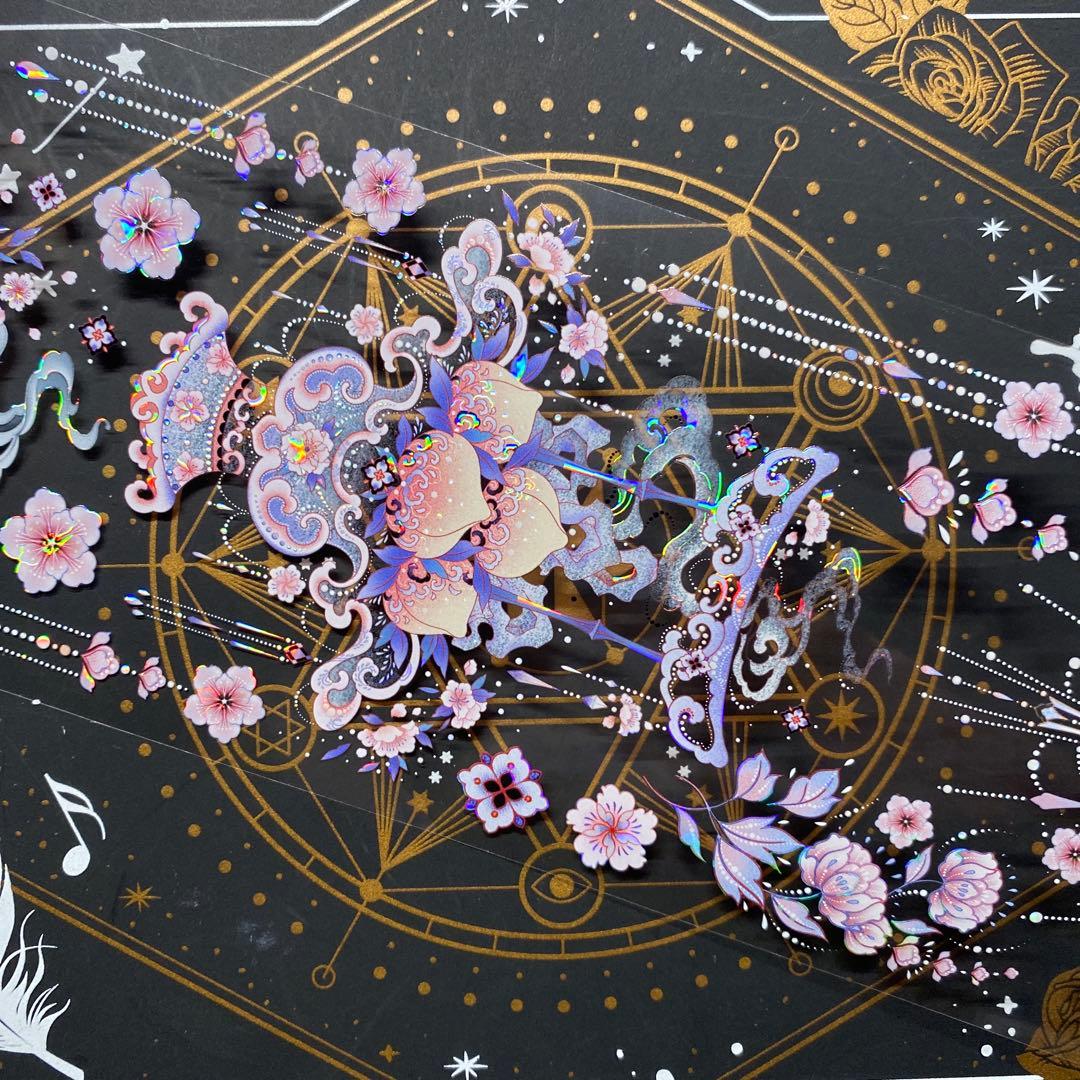 【9174】海外　マステ　中古巻　貝殻光マスキングテープ　半透明　古風装飾系