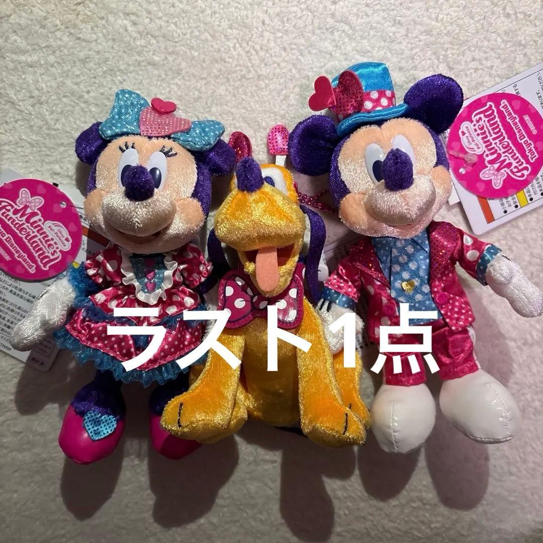 ディズニーパルパルーザ　ミニーのファンダーランド　ぬいぐるみバッジ3点