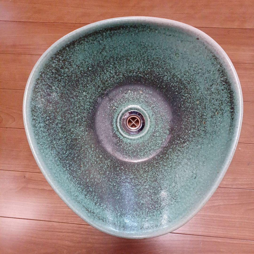 洗面ボウル 和風 緑色 約40cm