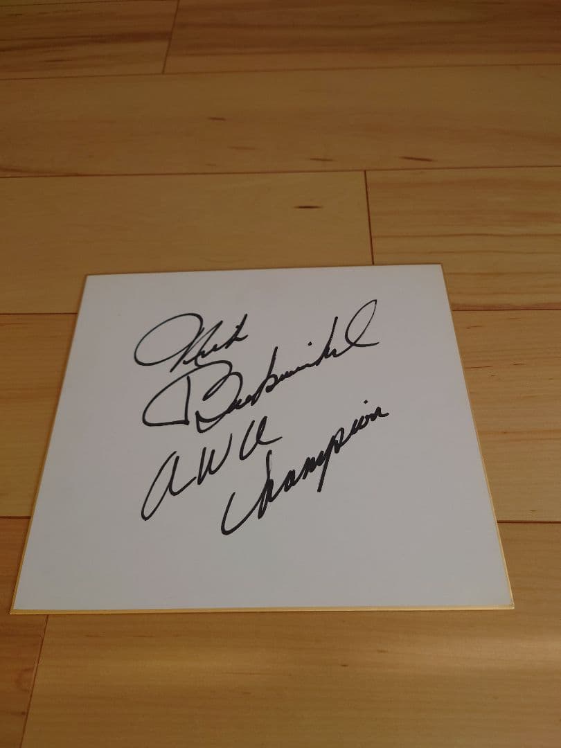 貴重WWE　AWA世界ヘビー級チャンピオン　ニック・ボックウインクル直筆サイン
