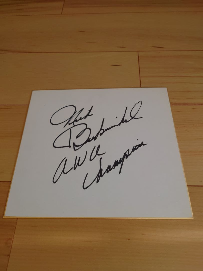 貴重WWE　AWA世界ヘビー級チャンピオン　ニック・ボックウインクル直筆サイン