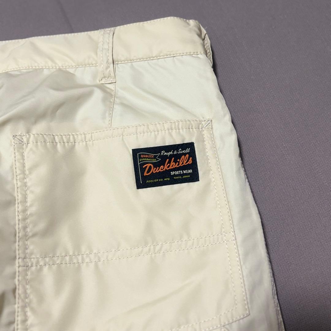 ラフアンドスウェルROUGH&SWELL ロゴ刺繍中綿ロングパンツ S