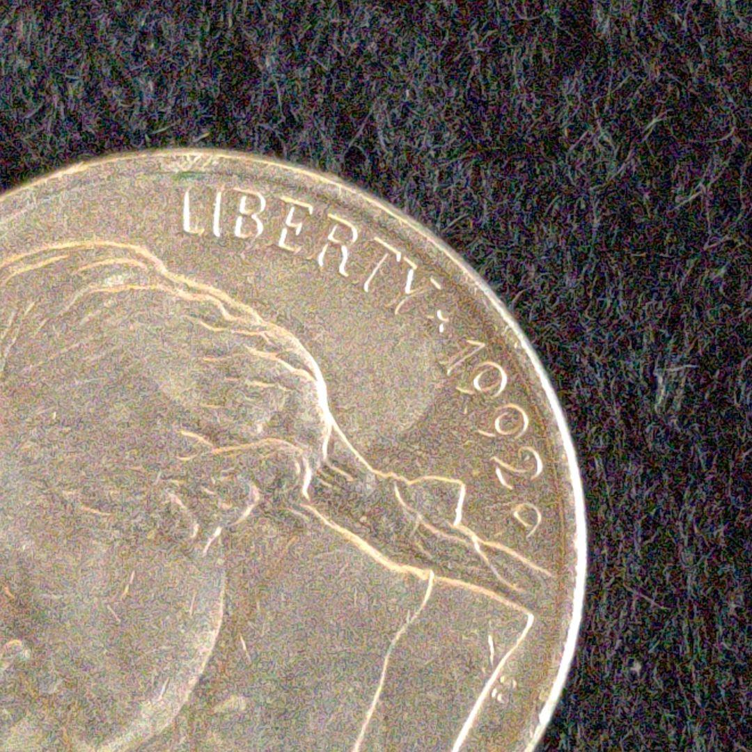 アメリカ硬貨リバティ5セント☆ジェファーソン1992年D&1987年D2枚