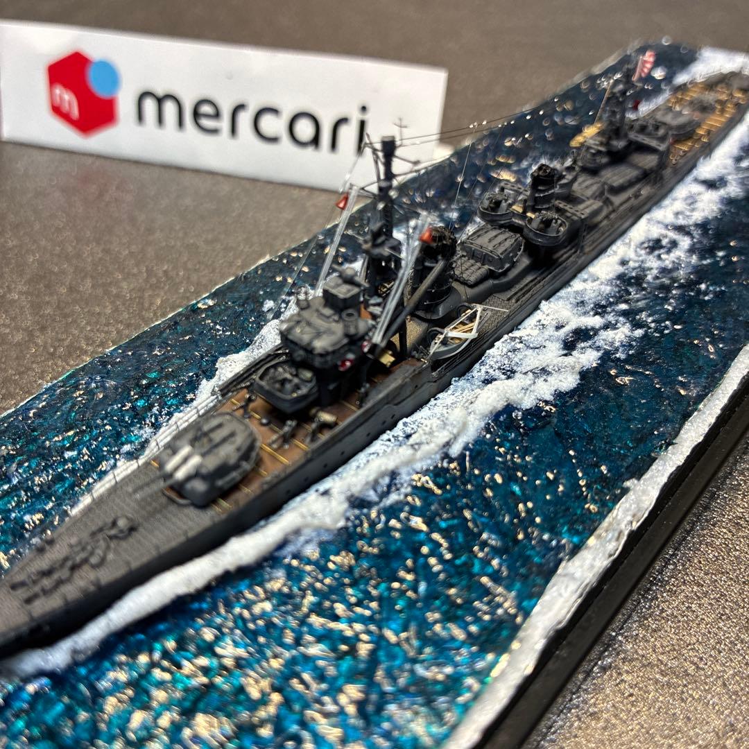 ● ピットロード製 1/700日本駆逐艦 霞(かすみ)ジオラマ完成品＋艦これ霞