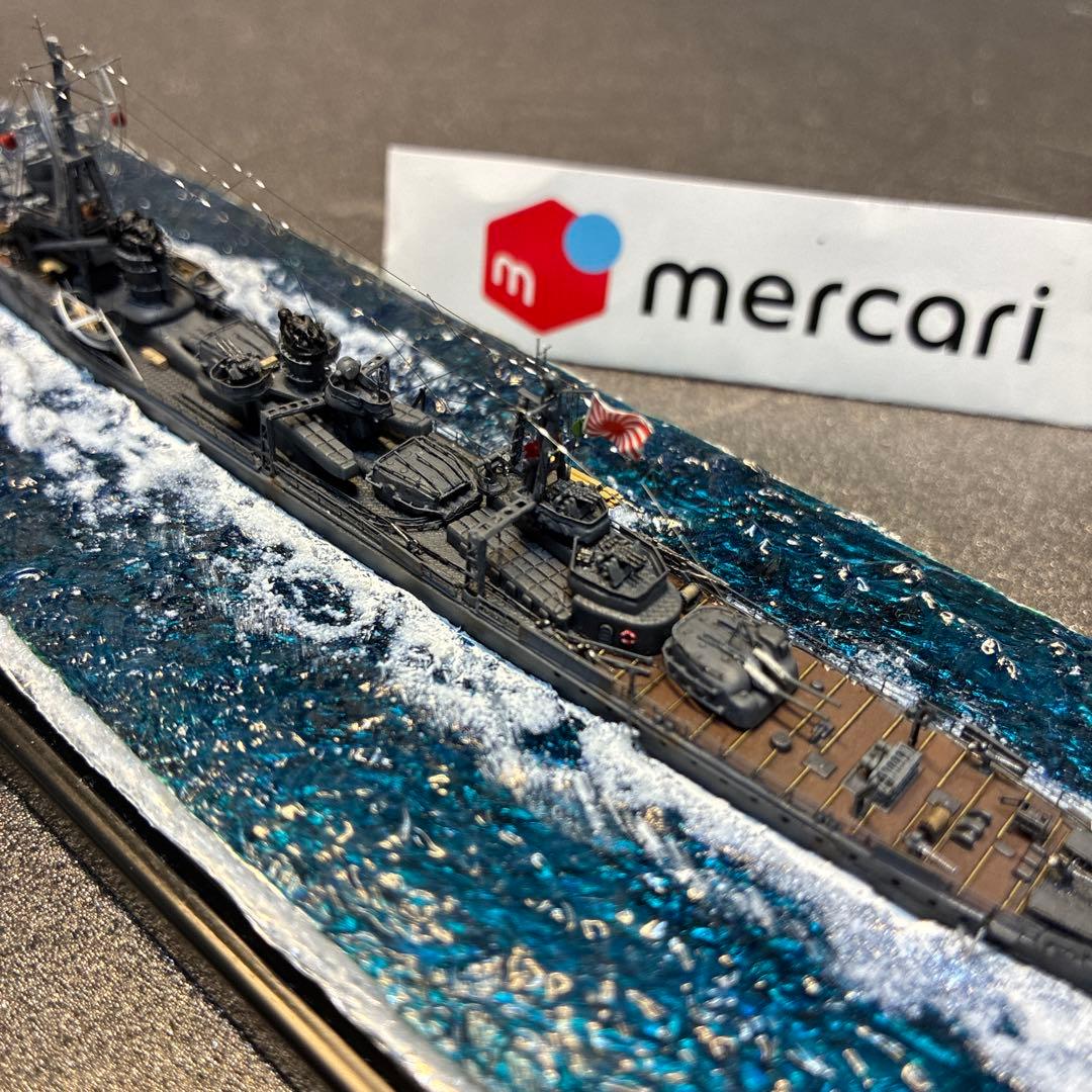 ● ピットロード製 1/700日本駆逐艦 霞(かすみ)ジオラマ完成品＋艦これ霞
