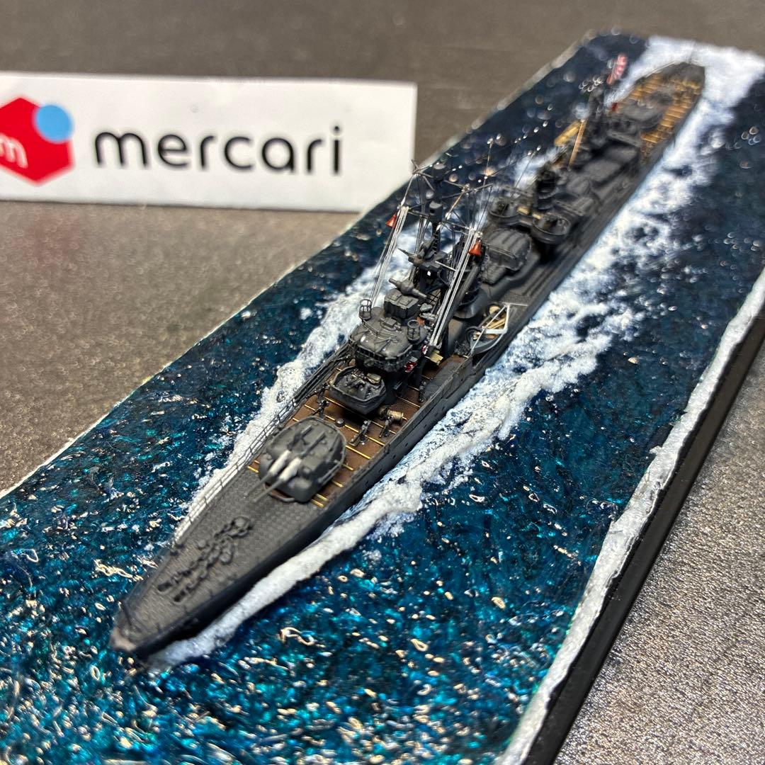 ● ピットロード製 1/700日本駆逐艦 霞(かすみ)ジオラマ完成品＋艦これ霞