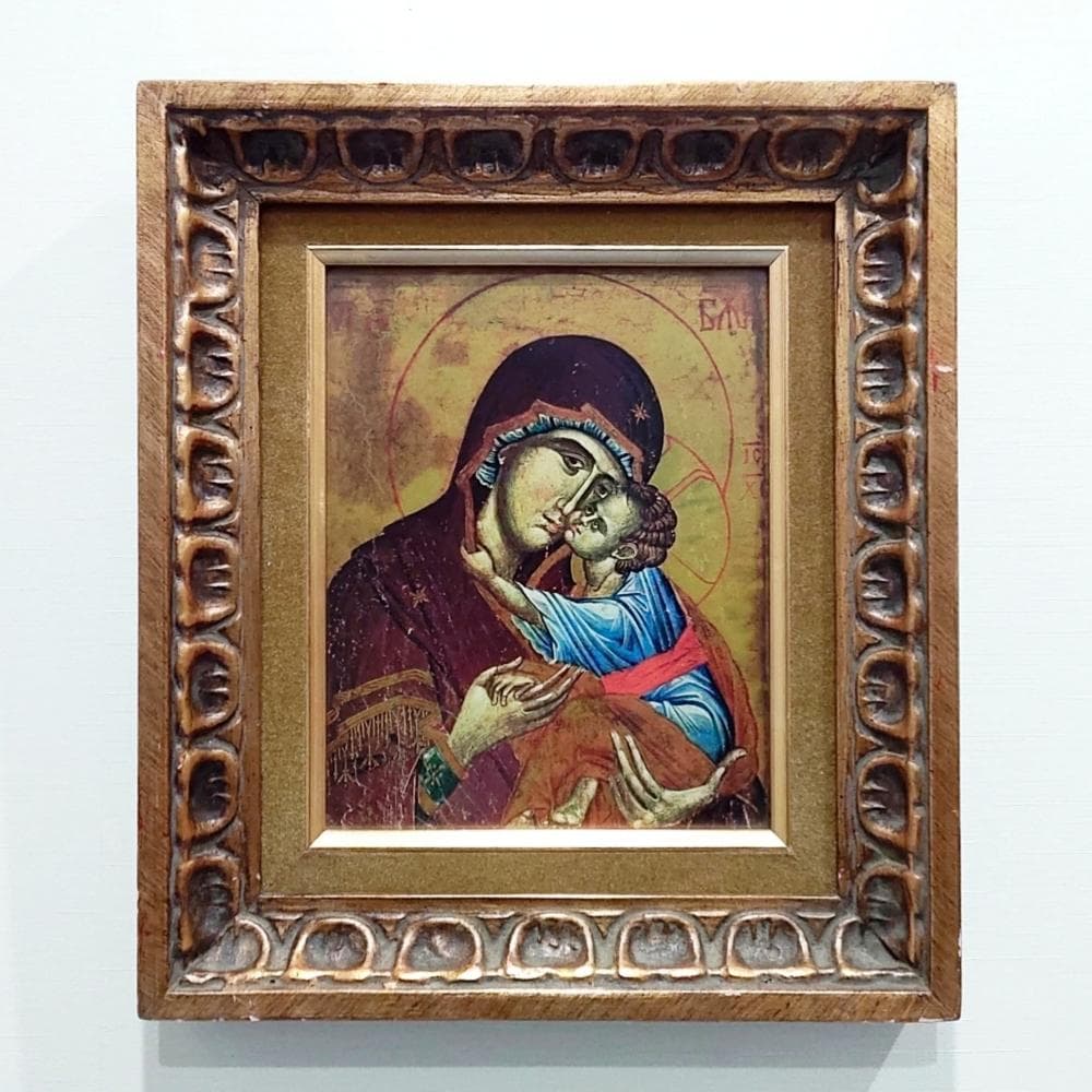 ウラジーミルの生神女　憐みの聖母　イコン　アメリカ　ロシア正教会　複製　復刻　額