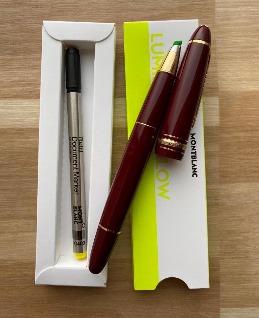 超美品 モンブラン ボルドー　ル・グラン166 ドキュメントマーカー 蛍光ペン