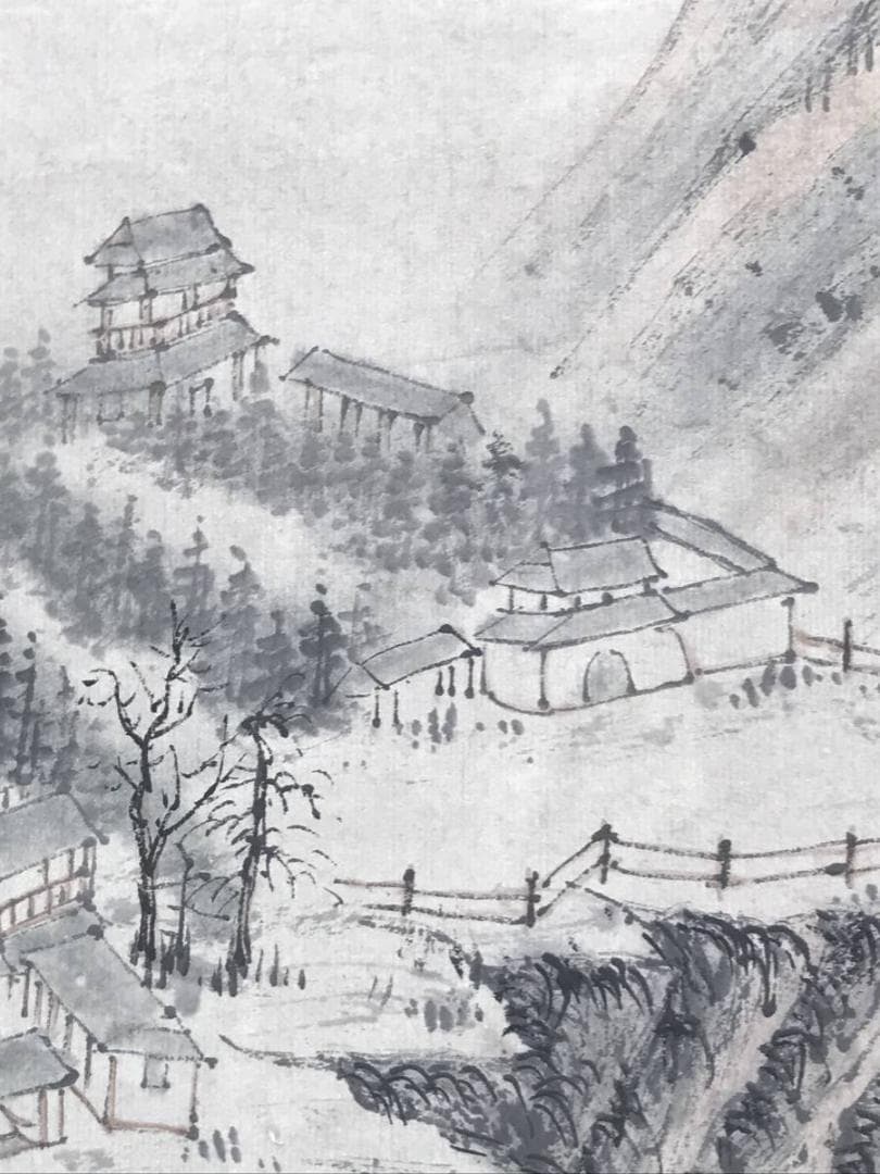 【真作】荘秋庭/野屋聴秋聲図/山水図/大幅/掛軸/名家伝来/AC-281