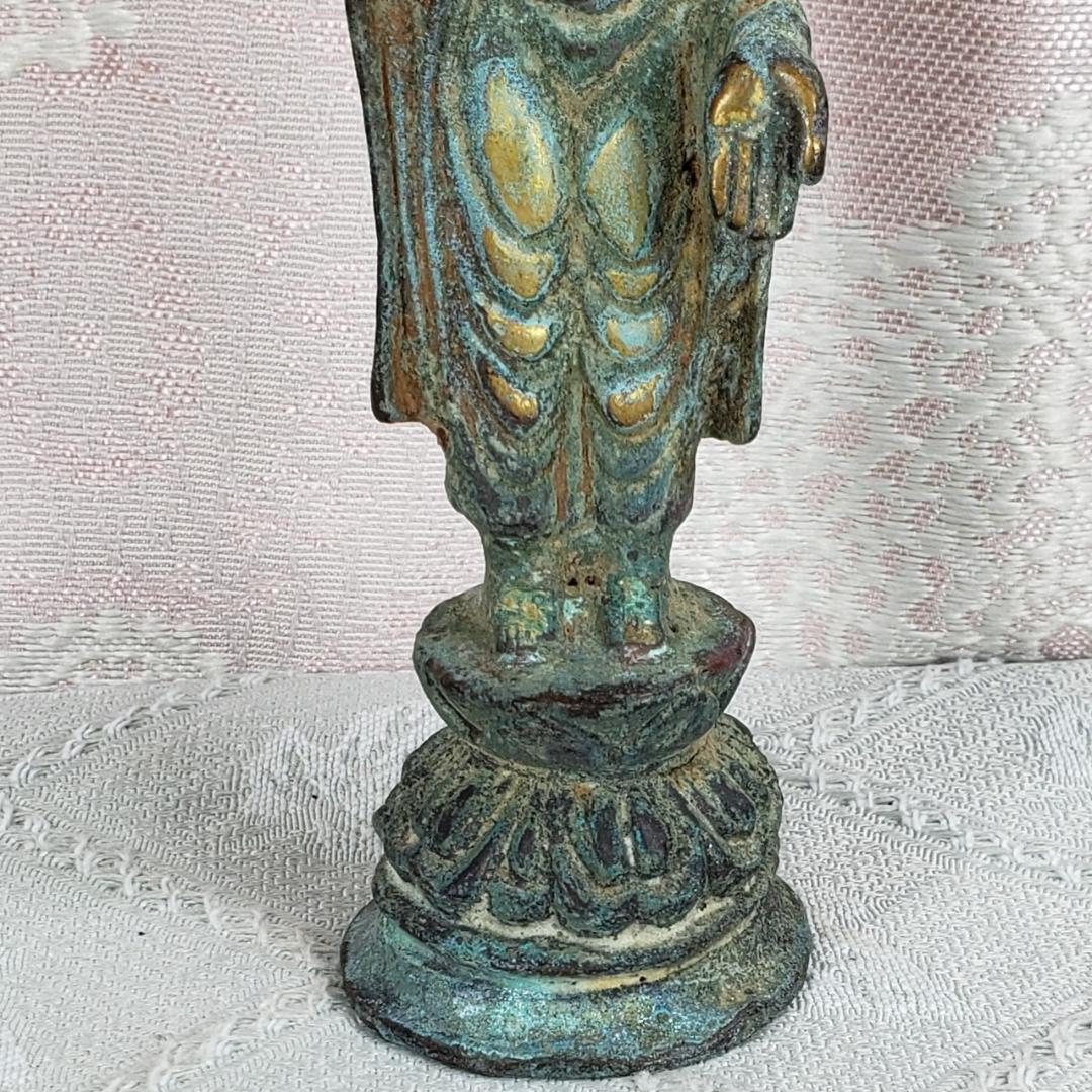 ◆新羅仏 金銅釈迦如来立像 仏像◆検）天平仏 飛鳥仏 百済仏 空海 親鸞 法然