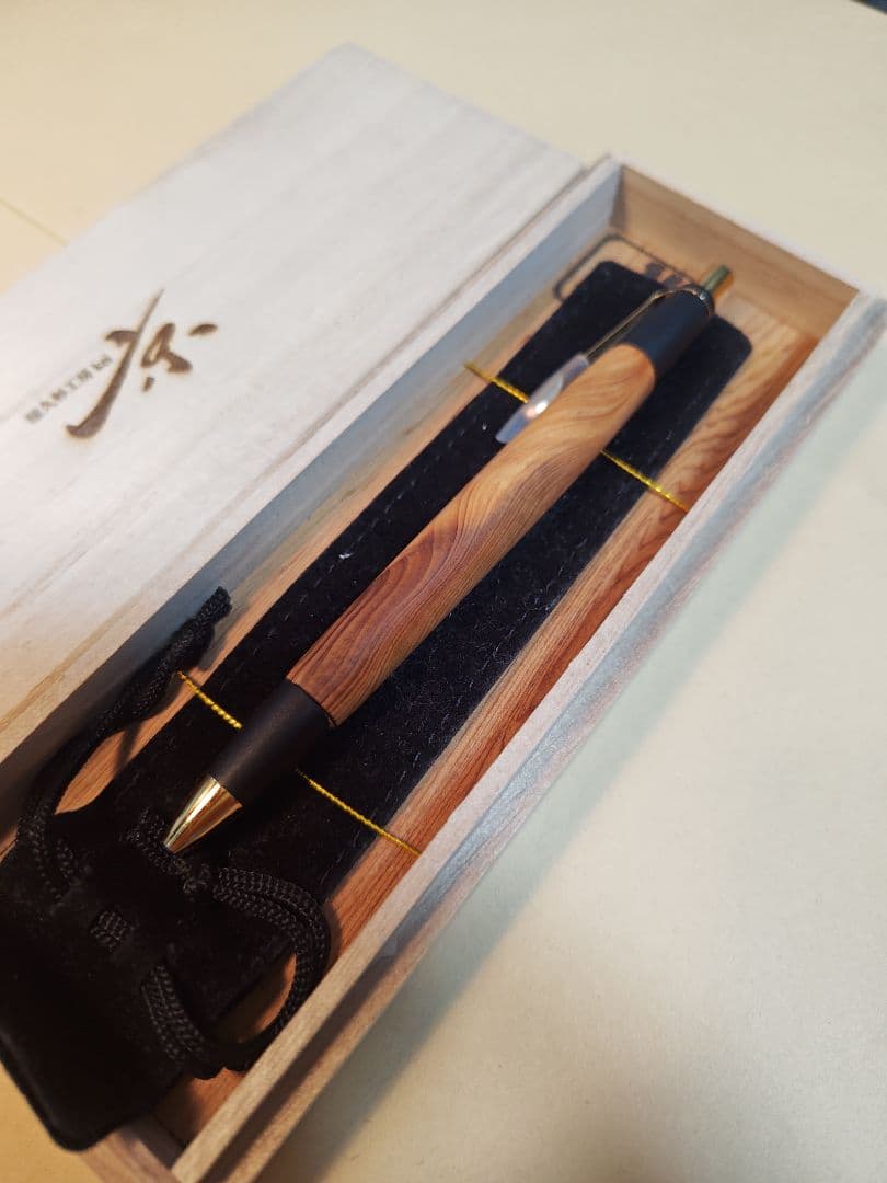屋久杉工房京　屋久桧　シャープペンシル0.5　真鍮金具