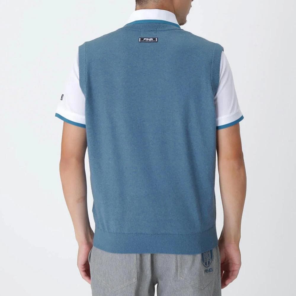 ピンゴルフ　レイヤードツインニット【L寸】ブルー　 621-5274900