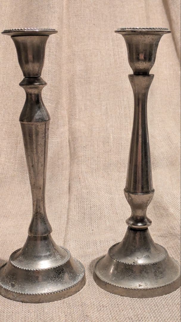 フランスアンティーク エレガント キャンドルホルダー 燭台 2個セット