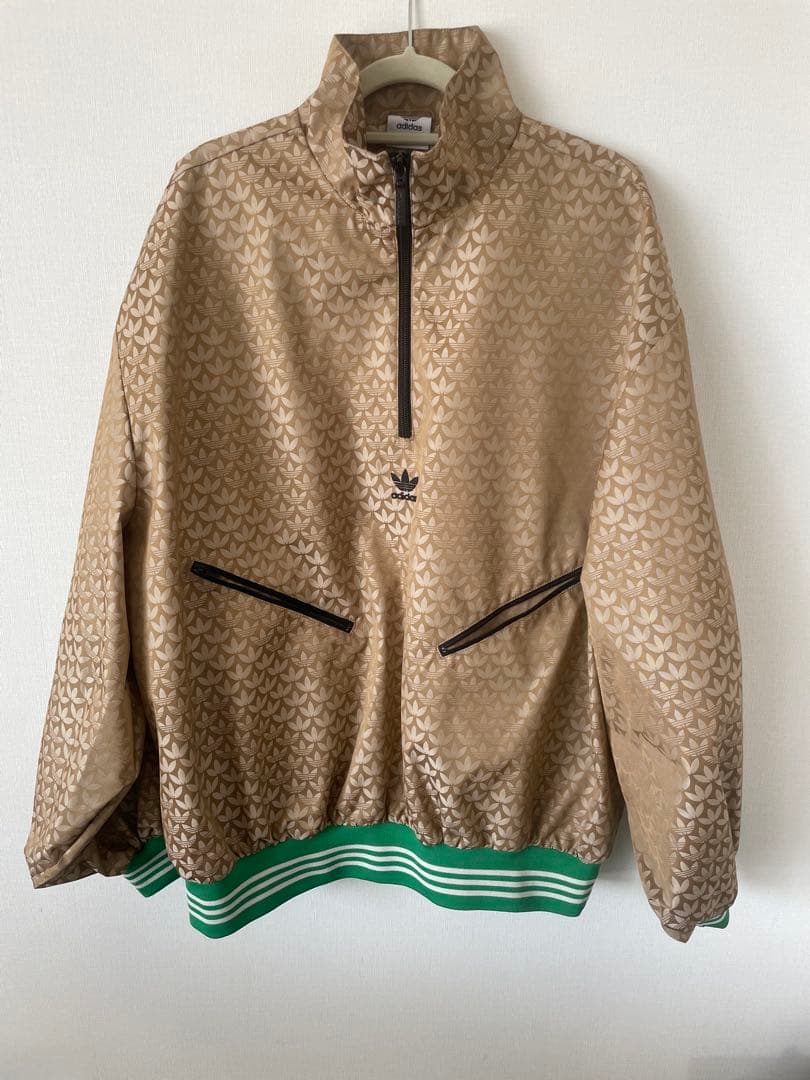 アディダス 70s ハーフジップ モノグラム ウインドブレーカー / 極美品　M