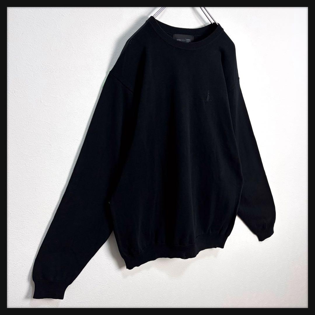 【美品】FR2ゴルフ セーター 刺繍ロゴ コットンニット メンズL ゴルフウェア