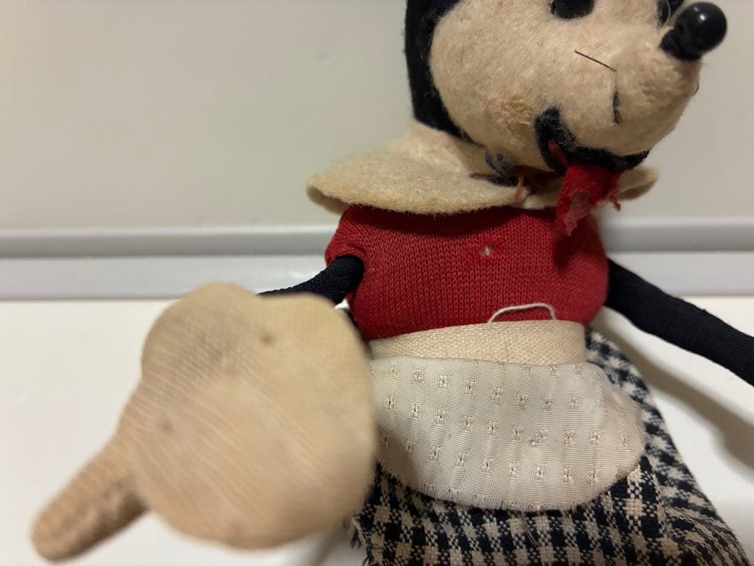 ドイツ　アンティーク　ヴィンテージミニー風布製人形 赤い衣装