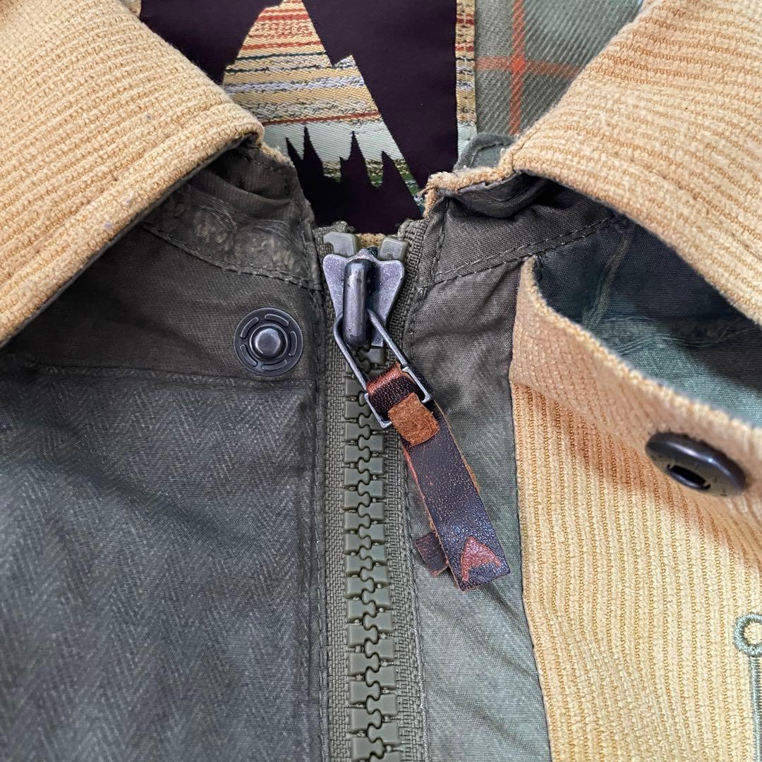 Burtonバートンスキーウェアスノーボードジャケット緑グリーンカーキチェック柄