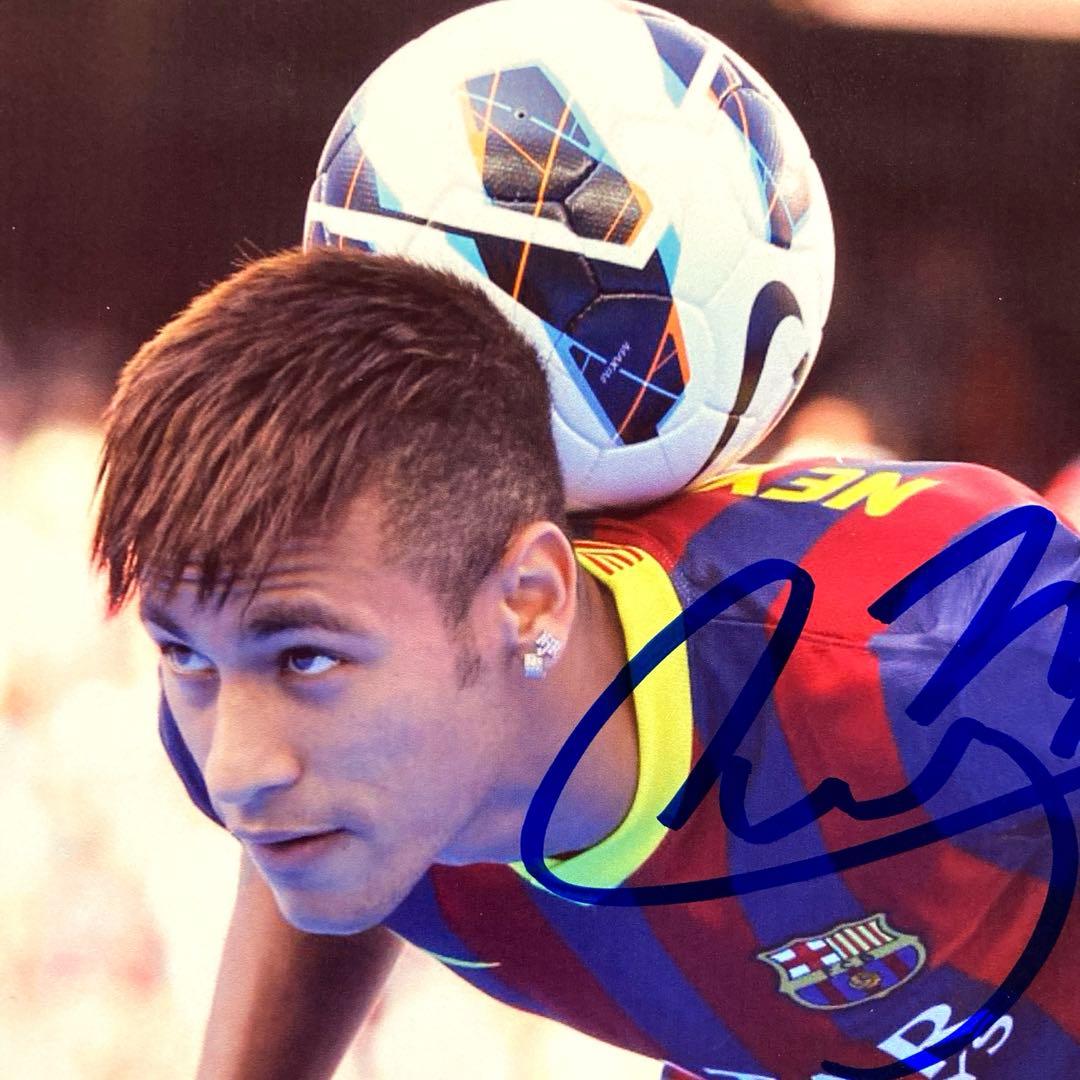 セール中…ネイマール直筆サイン入り2Lサイズ写真‥Neymar…ブラジル代表…
