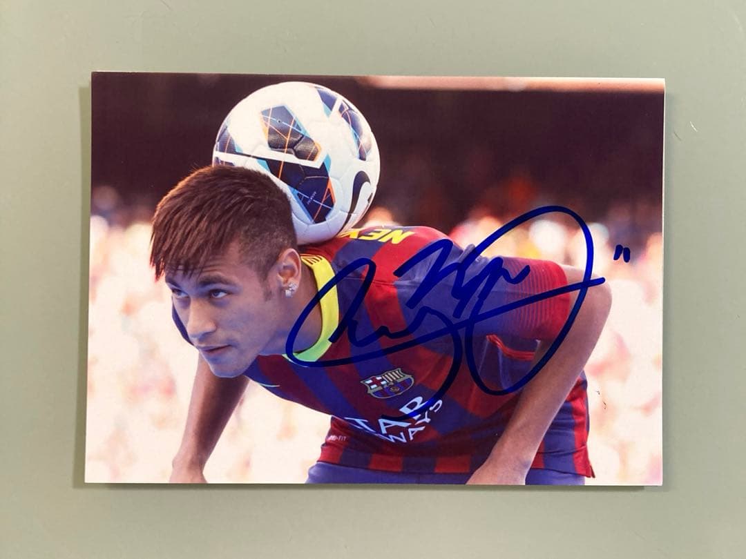 セール中…ネイマール直筆サイン入り2Lサイズ写真‥Neymar…ブラジル代表…