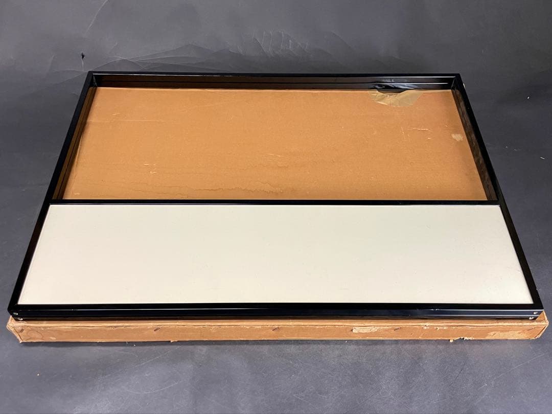 『母』 利休梅 塗縁 2尺4寸 風炉先屏風 元箱 茶道具 （703①）❗️割引