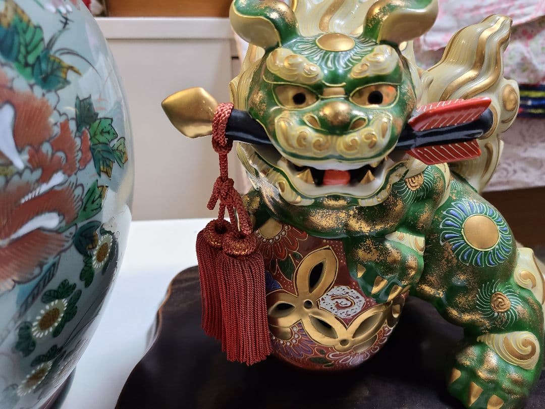 九谷焼シーサー、ツボセット