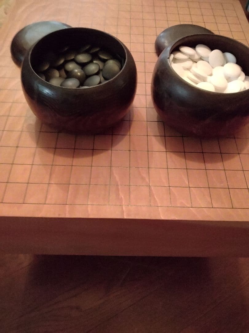 囲碁用黒白石セット　囲碁盤