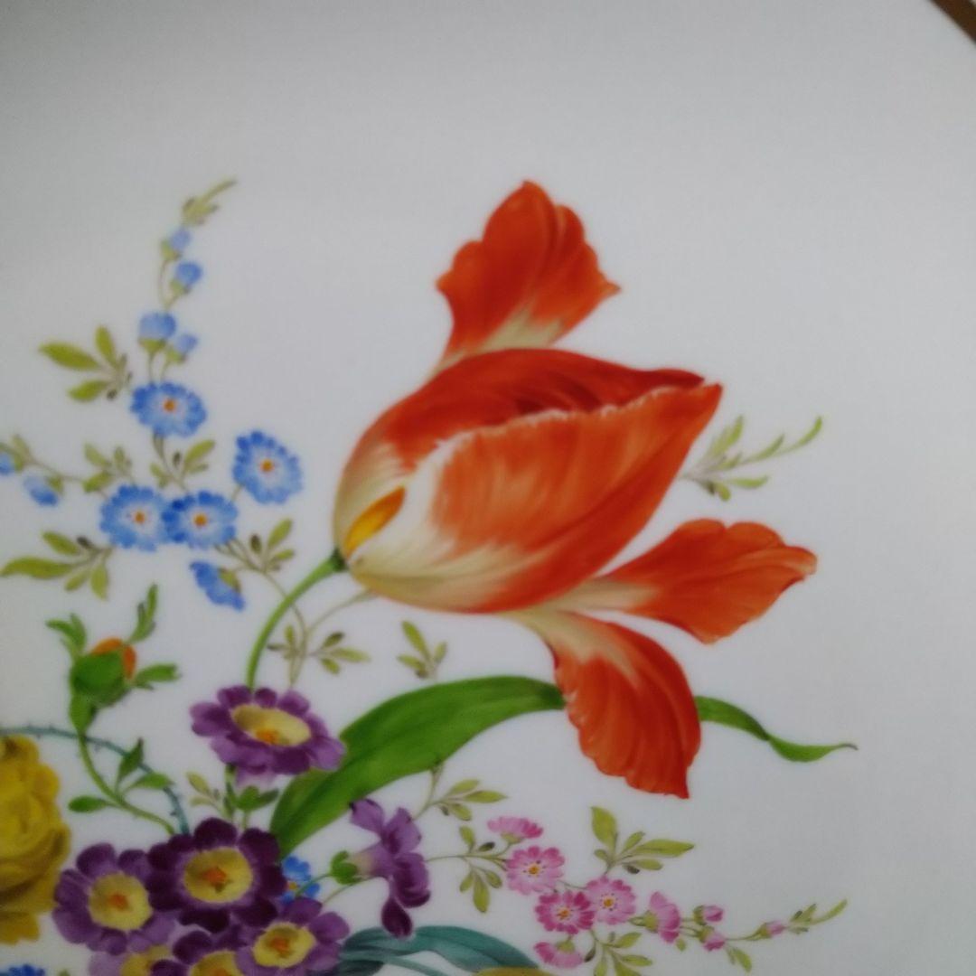✤マイセン(Meissen)額装花文絵皿✤