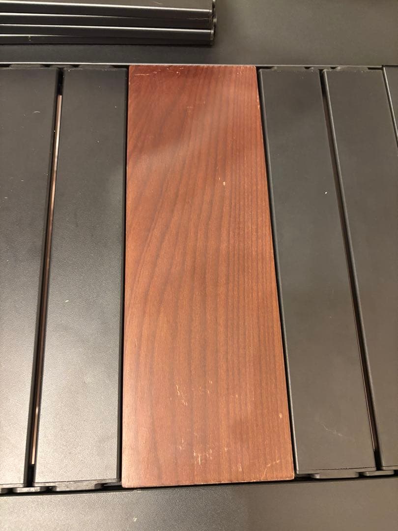 アルミユニットテーブル110、ウッド調天板2枚、コタツユニット