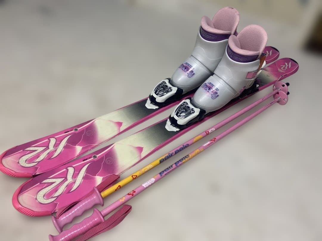k2 ジュニア112cm ブーツ18cm シナノ85cmスキーセット 中古