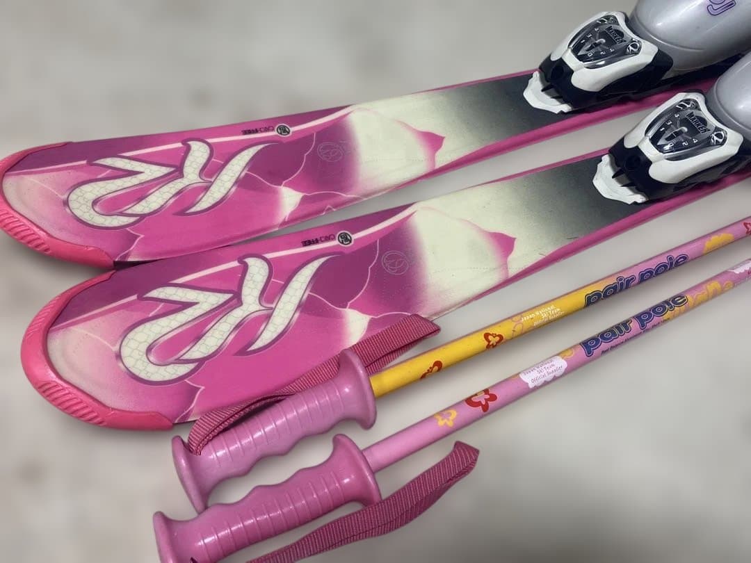 k2 ジュニア112cm ブーツ18cm シナノ85cmスキーセット 中古