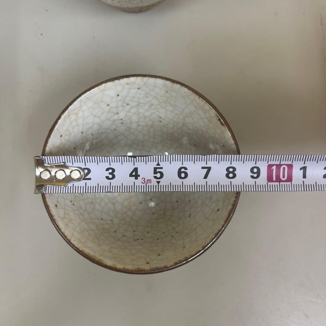 白と青の模様の茶碗5個セット