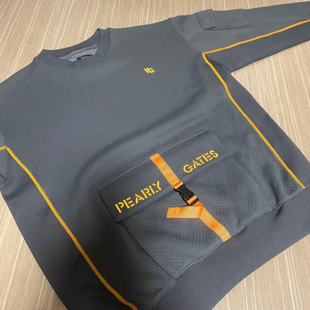 PEARLY GATES グレー セーター ポケット付き　サイズM