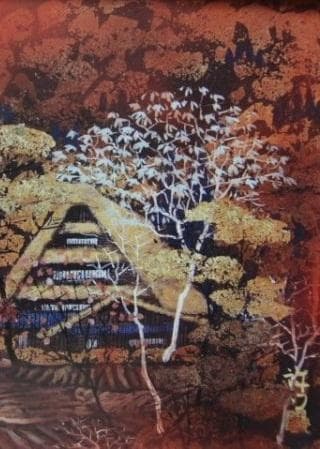 川合誠司、【夕韻】、希少な額装用画集より、新品額装付、状態良好