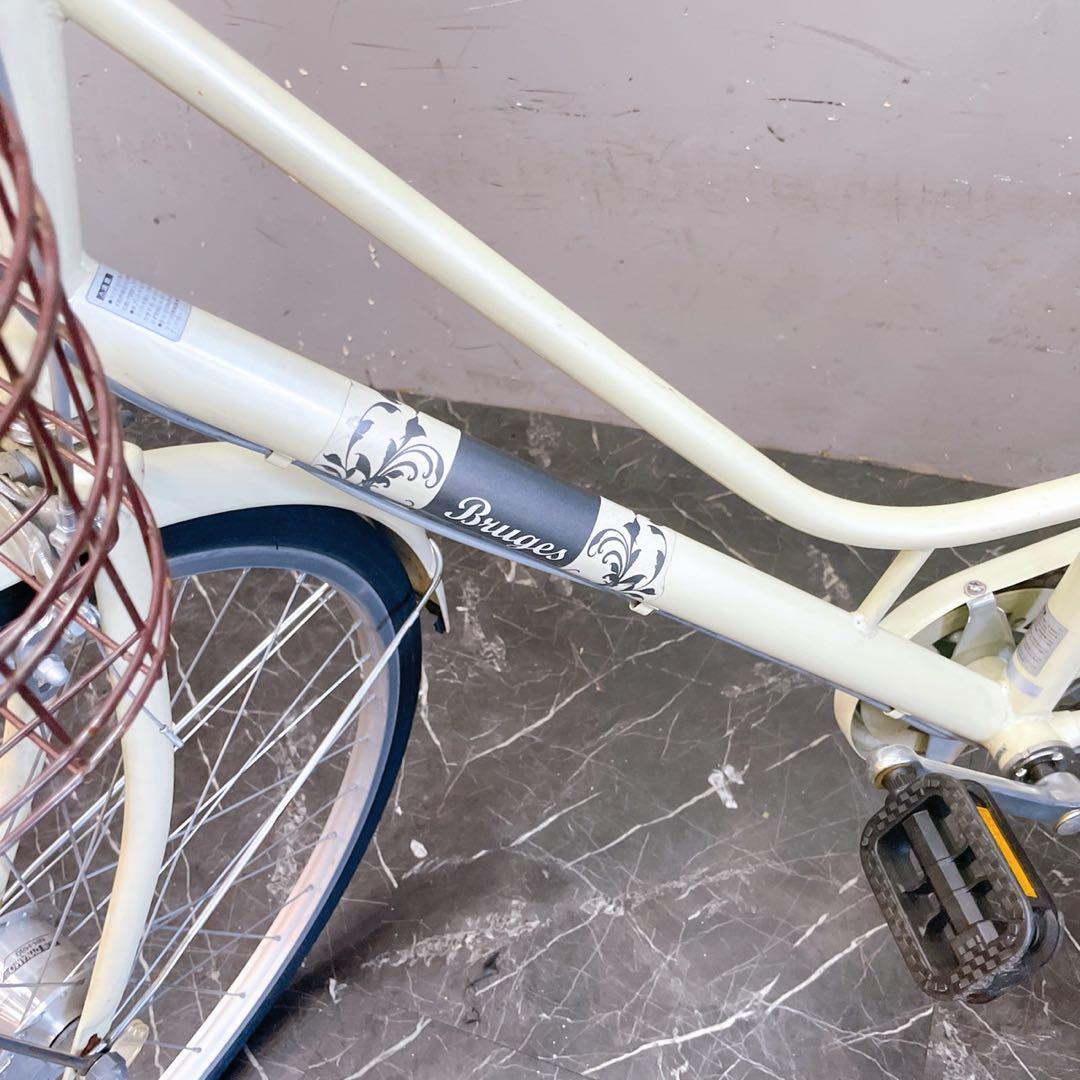 配送価格【980】《限定》一般車 ママチャリ Bruges クリーム 26インチ