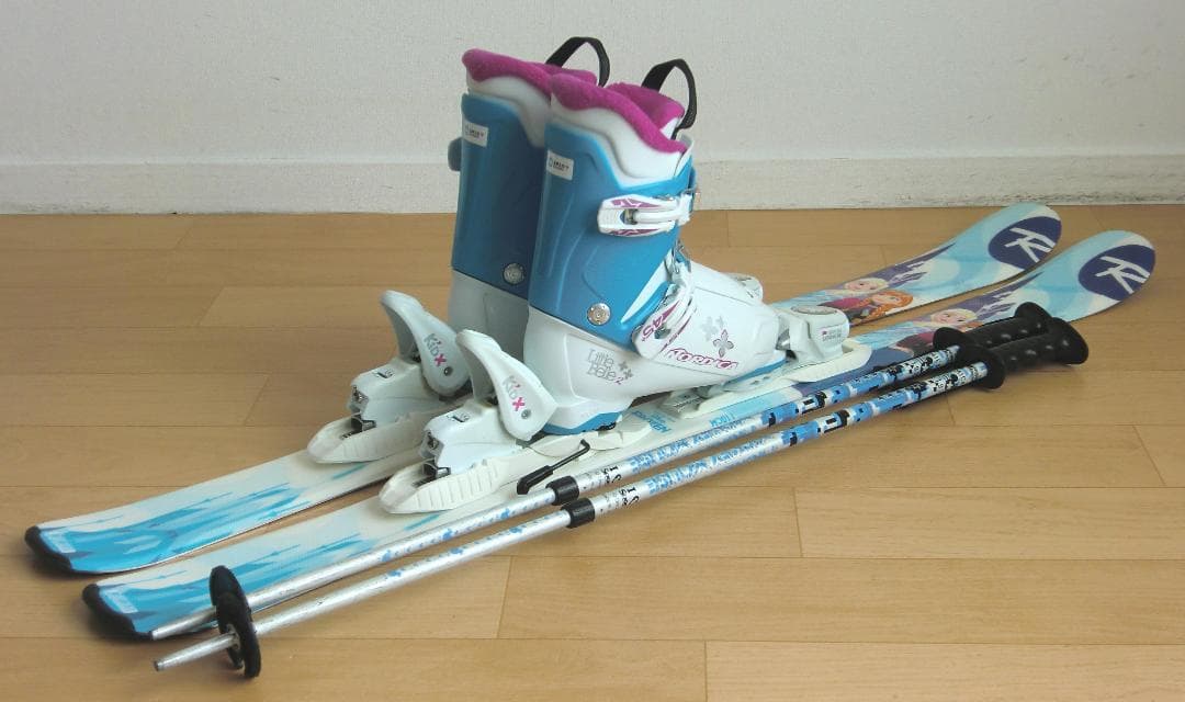 ■■送料無料■アナと雪の女王■子供用スキーセット■板110靴21.5■WAX済■
