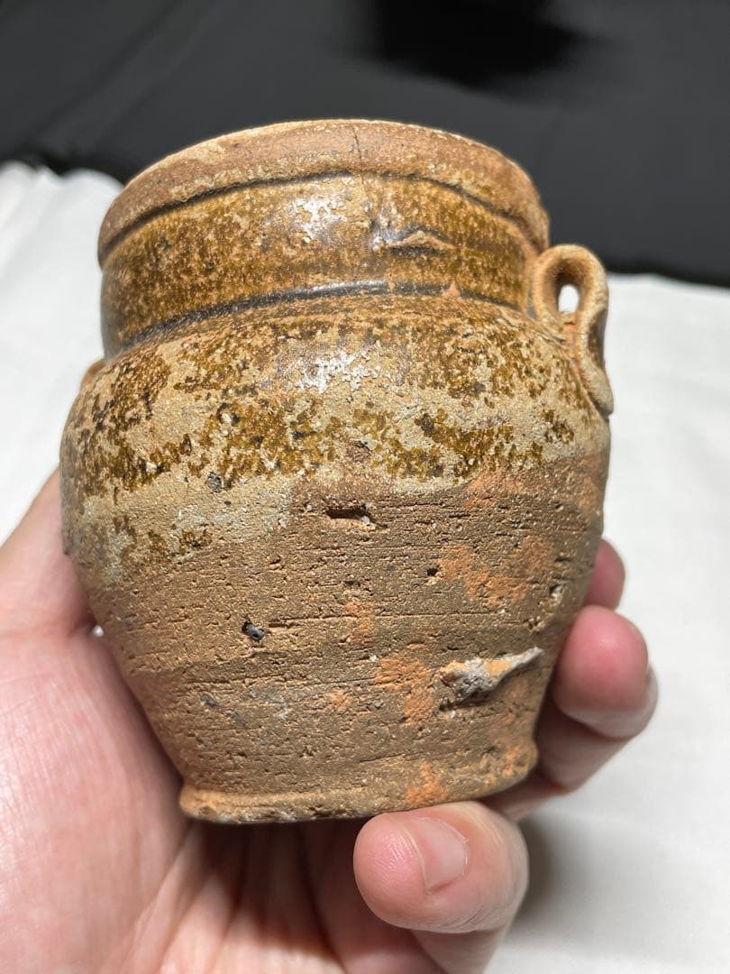 茶入。唐物茶入。唐時代。茶道具。古美術。骨董品。舊家蔵出し。希少。