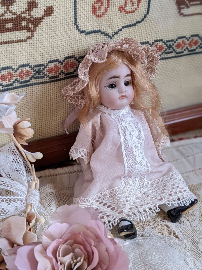 【m】アンティークビスクドール　ミニョネット　ケストナー　オールビスクドール