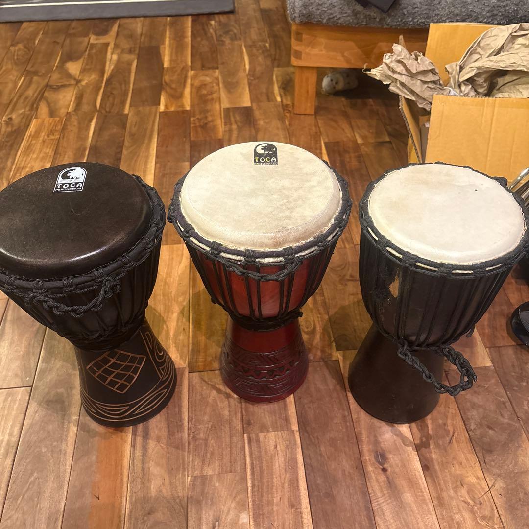 Toca Percussion 中型　ジャンベ　3個セット