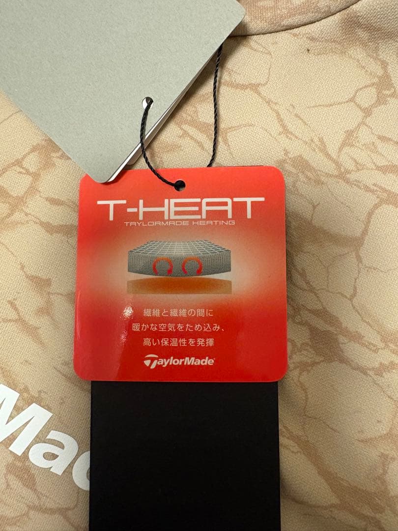 【新品未使用】TaylorMade ゴルフシャツ M ベージュ 長袖　裏起毛