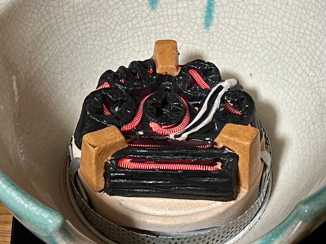 野々田式風炉型電熱器　道安型陶器製　茶道道具