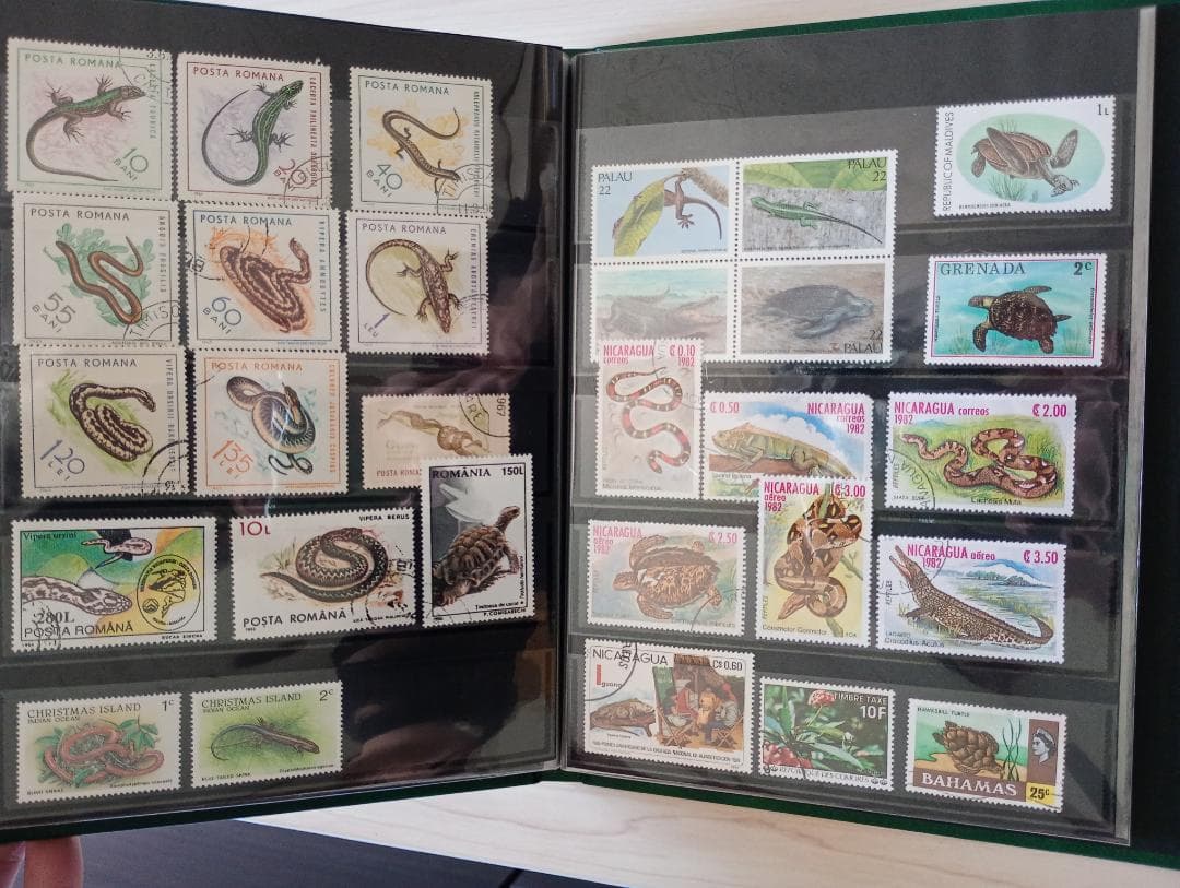 希少31まで限定出品！手彫竜銭ヘビ爬虫類トカゲ　テージー切手アルバムまとめ売り