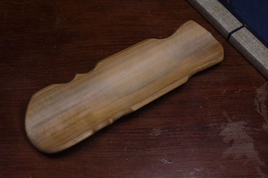 004古琴、茶則、七絃琴、竹、彫刻 茶合 茶道具 煎茶 中国茶、陳情令、魔道祖師