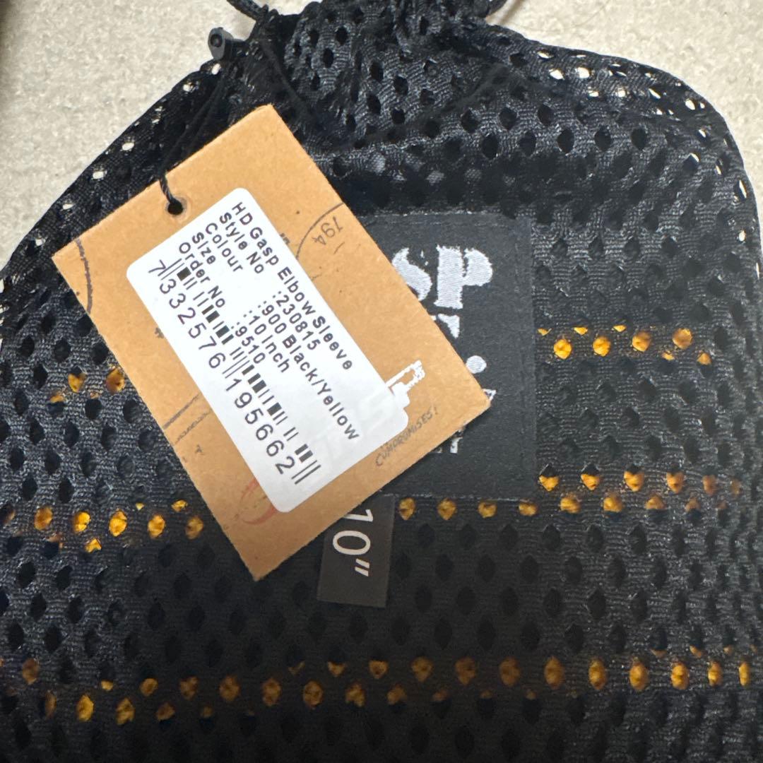 ウエイトトレーニング Gasp Elbow Sleeve, Black/Yellow 10inch