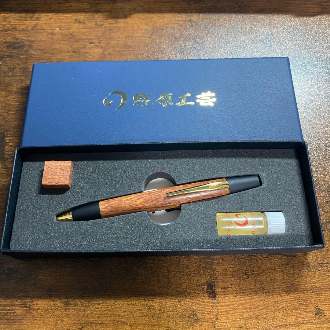 ア*ブ様 野原工芸　ロータリーボールペン　花梨